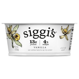 Siggis Vanilla 4% 12/4.4 Oz [UNFI #18494]