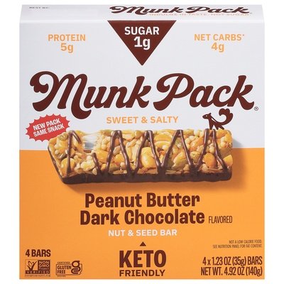 Munk Pack Keto Peanut Butter Dk Choc 6/4/1.23 Oz [UNFI #50247]
