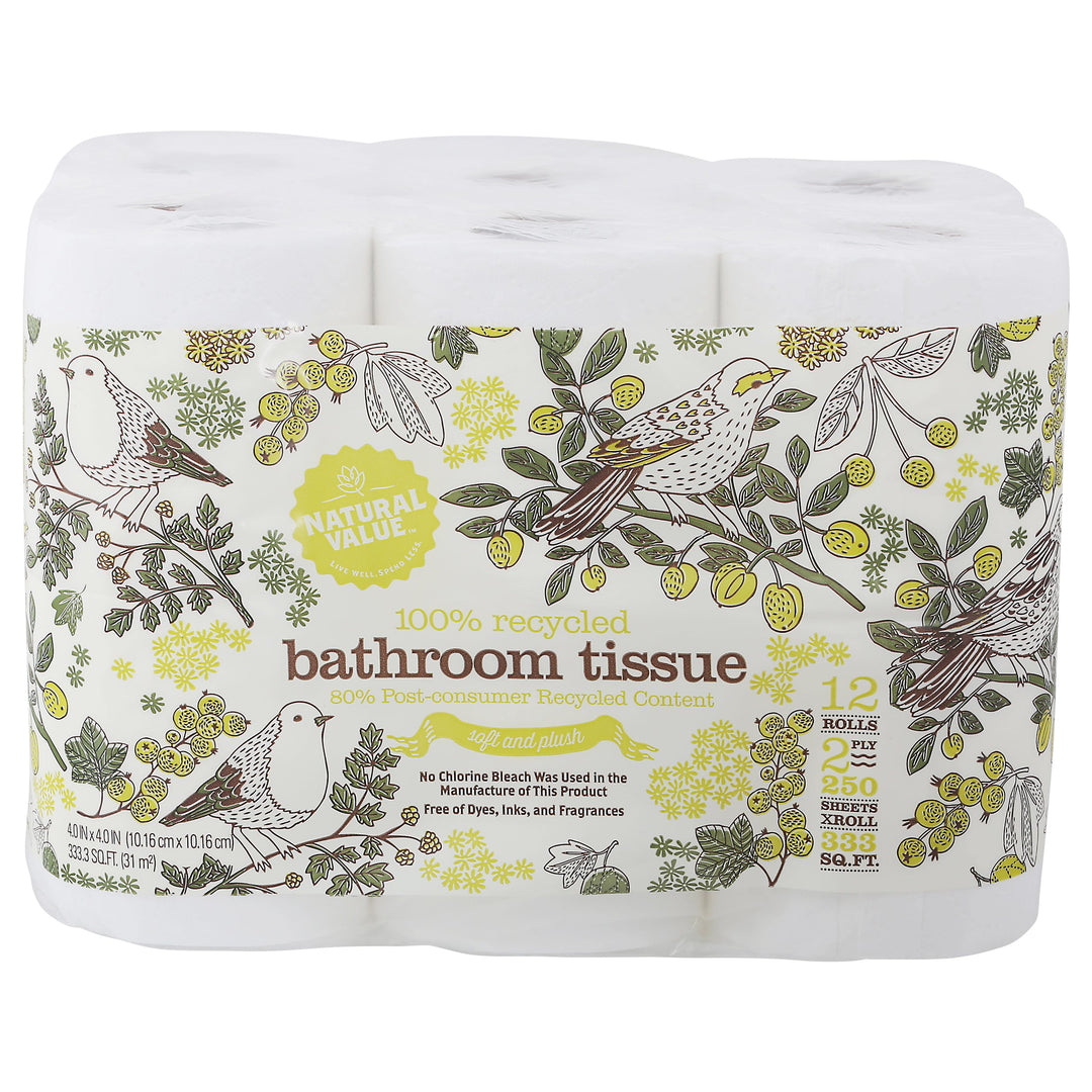 Natural Value Bathroom Tissue 4/12 CT [UNFI #02148] T