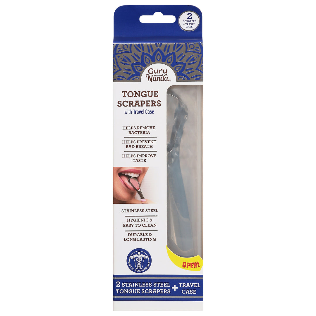 Gurunanda 2Pk Case Tongue Scrapper 6/2 Ct [UNFI #39338] T