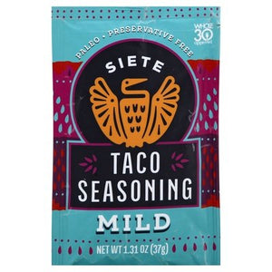 Siete Seasoning Mild Taco 12/1.31 Oz [UNFI #57482]
