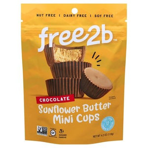 Free2B Sun Cups Minis Rice Chocolate 6/4.2 Oz [UNFI #65292]