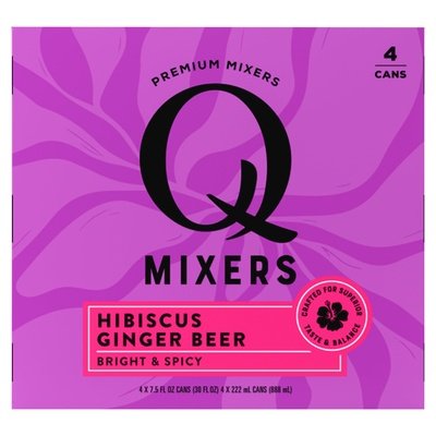 Q Drinks Hibiscus Ginger Beer/Non-Alc 6/4/7.5 Oz [UNFI #53546] T
