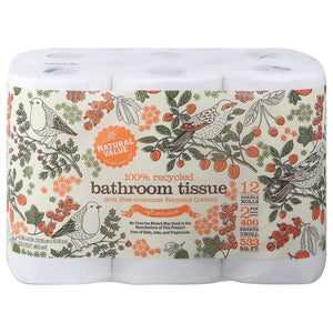 Natural Value Bathroom Tissue 400 Cnt Rolls 4/12 PK [UNFI #60391] T