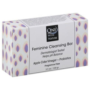 One With Nature Feminine Soap Fragrance Free 3/3.5 Oz [UNFI #31115] T