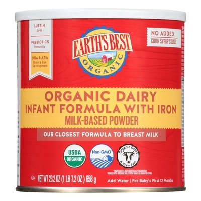 Earths Best (Formula) Mlk-Based Pwdr W/Iron,Dha/Ara 4/21 Oz [UNFI #67347]