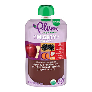 Plum Organics Apple,Blackberry,Prpl Carrot+Oat 12/4 Oz [UNFI #42708]