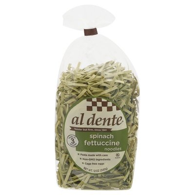 Al Dente Spinach Fettuccine 6/12 Oz [UNFI #72998]