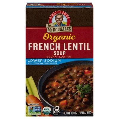Dr. Mcdougalls French Lentil Lower Sodium 6/17.6 Oz [UNFI #30124]