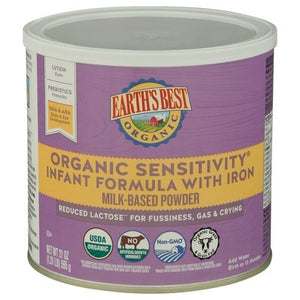 Earths Best (Formula) Mlk-Bsd Pwdr W/Iron,Sensitvty 4/21 Oz [UNFI #67348]