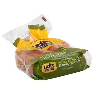 Udis Gluten Free Buns Whl Grain Hamburger 4 Pack 8/10.8 Oz [UNFI #78276]