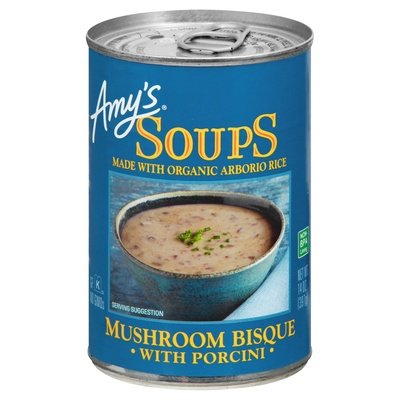 Amys Mushroom Bisque W/Porcini 12/14 Oz [UNFI #34782]