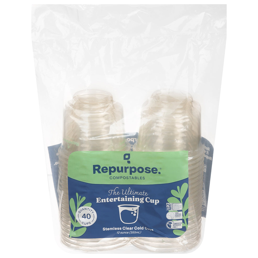 Repurpose 12 OZ Compostable Cold Cup 6/40 CT [UNFI #53199] T