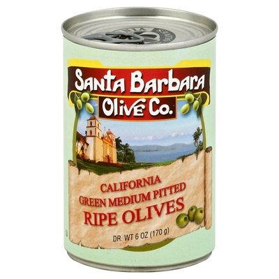 Santa Barbara Olive Co. Olives,Pitted,Ripe,Green 12/6 Oz [UNFI #20937]
