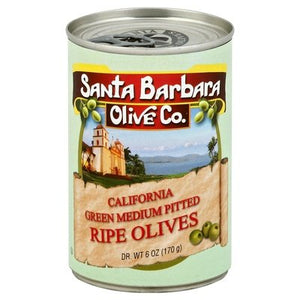 Santa Barbara Olive Co. Olives,Pitted,Ripe,Green 12/6 Oz [UNFI #20937]