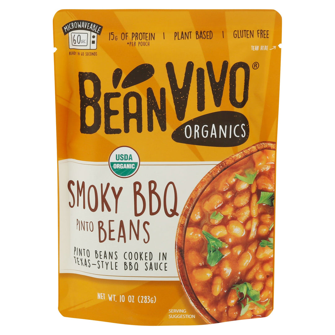 Beanvivo Smoky BBQ Pinto Beans Og2 6/10 OZ [UNFI #80945]