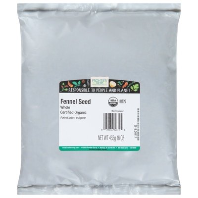 Frontier Nat Prod Co-op Fennel Seed Whole 1 Lb [UNFI #28389]
