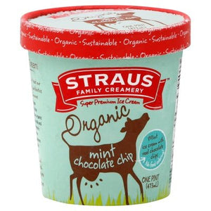 Straus Family Creamery Mint Chocolate Chip 8/Pt [UNFI #72706]