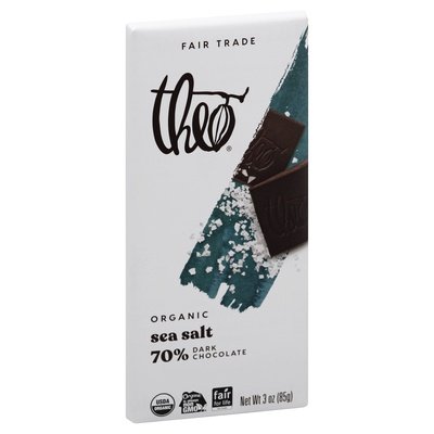 Theo Chocolate Sea Salt 70% Dark 12/3 Oz [UNFI #64481]