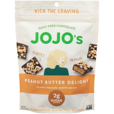 Jojos Chocolate Dark Chocolate Peanut Butter Filled Bites 6/3.6 Oz [UNFI #31819]