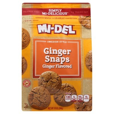 Mi-Del Ginger Snaps Flavored 8/10 Oz [UNFI #15393]