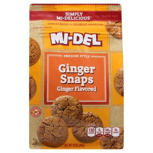 Mi-Del Ginger Snaps Flavored 8/10 Oz [UNFI #15393]