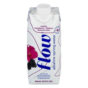 Flow Water Blackberry Hibiscus Aklaline 12/500 Ml [UNFI #53083]