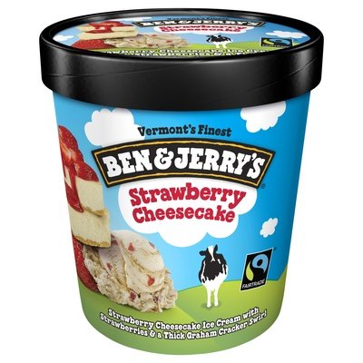 Ben & Jerrys Strawberry Cheesecake 8/1 Pint [UNFI #39847]