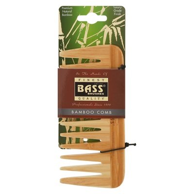 Bass Brushes Comb Wide Tooth Med Wood 1 Ct [UNFI #09153] T