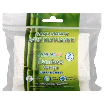 Naturezway Bamboo Sponge 2Pk 12/2 Ct [UNFI #28676] T