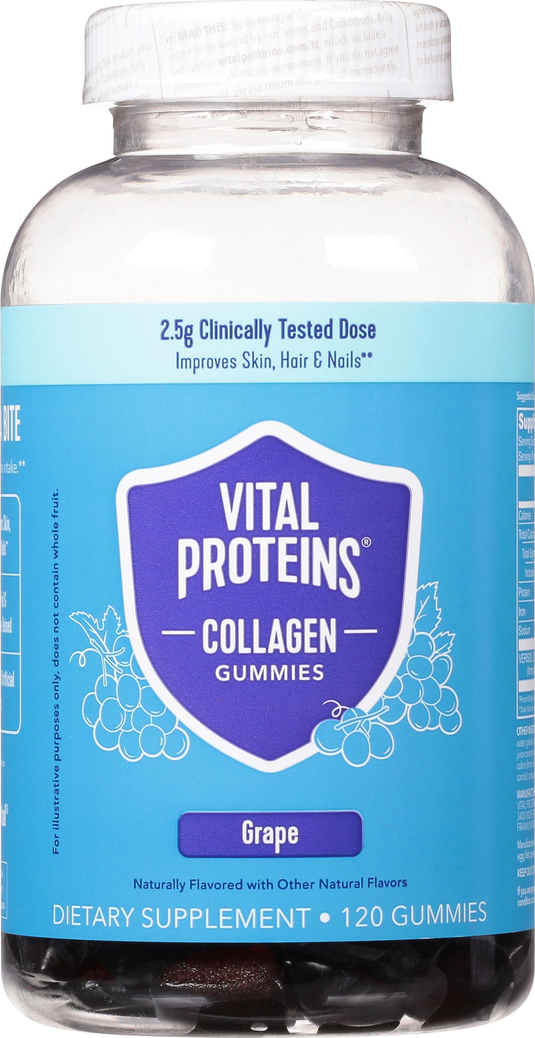 Vital Proteins Grape Collagen Gummies 120 Ct [UNFI #62088] T