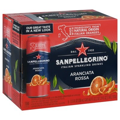 San Pellegrino Aranciata Rossa 4/6/11.15 Oz [UNFI #18437] T