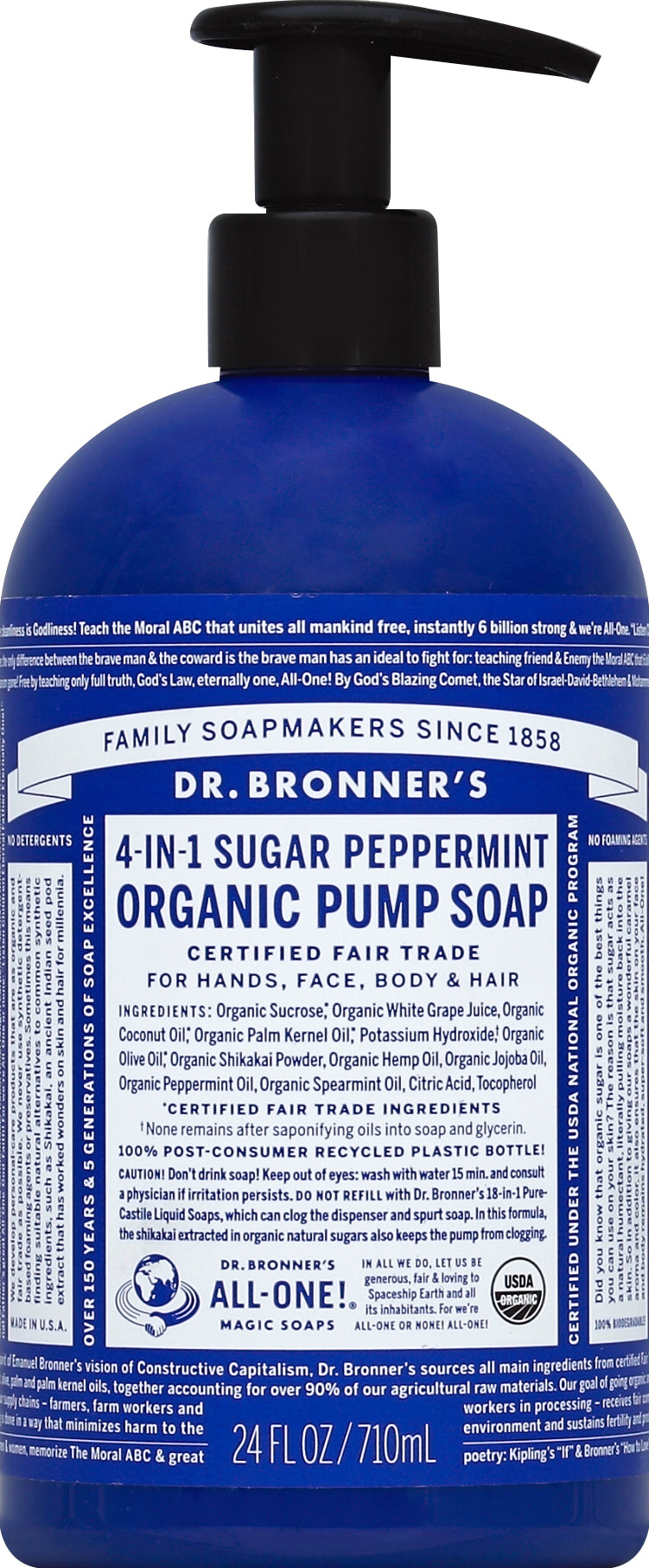 Dr. Bronners Spearmint Peppermint 24 Oz [UNFI #83870] T