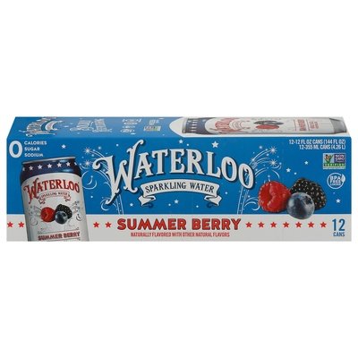 Waterloo Summer Berry 2/12/12 Oz [UNFI #67555] T