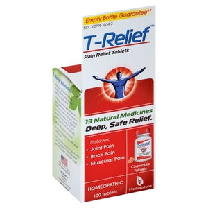 T-Relief-Medinatura Arnica +12 Pain Relief 100 Tab [UNFI #42147] T