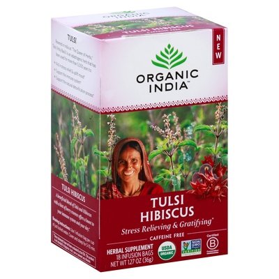 Organic India Tulsi Hibiscus 6/18 Ct [UNFI #73125]
