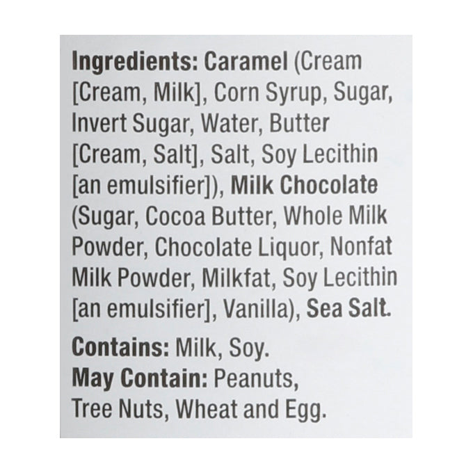 Sanders Milk Chocolate Sea Salt 6/18 Oz [UNFI #53939]