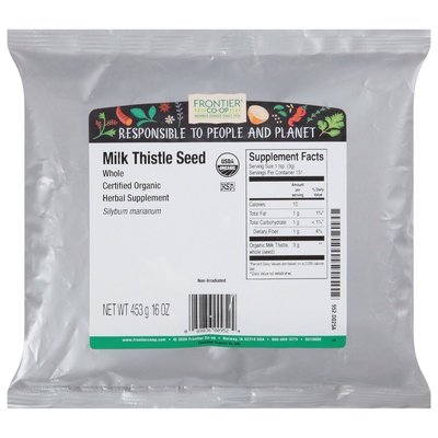 Frontier Nat Prod Co-op Milk Thistle Seed Whole 1 Lb [UNFI #28339]