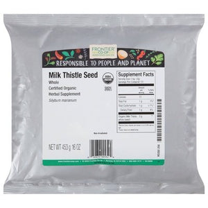 Frontier Nat Prod Co-op Milk Thistle Seed Whole 1 Lb [UNFI #28339]
