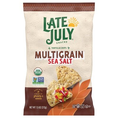 Late July Snacks Sea Salt Tortilla Chips 12/7.5 Oz [UNFI #01193]