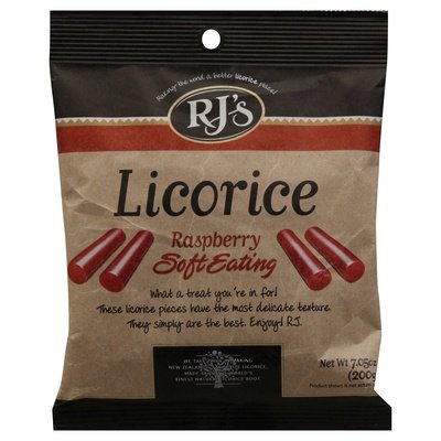 Rjs Licorice Soft Eating Raspberry Licorice 8/7.05 Oz [UNFI #05189]