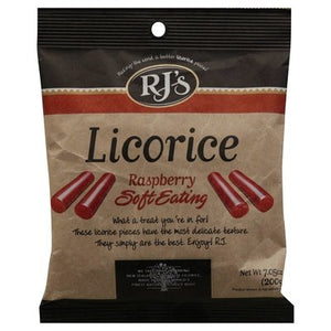 Rjs Licorice Soft Eating Raspberry Licorice 8/7.05 Oz [UNFI #05189]