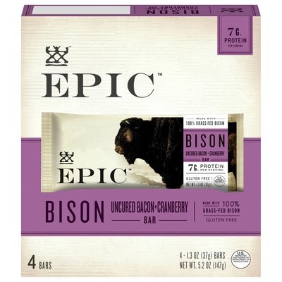 Epic Bison Uncured Bacon Cranberry 8/5.2 Oz [UNFI #57198]