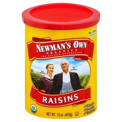 Newmans Own Organics Raisins Resealable Canister 12/15 Oz [UNFI #35173]
