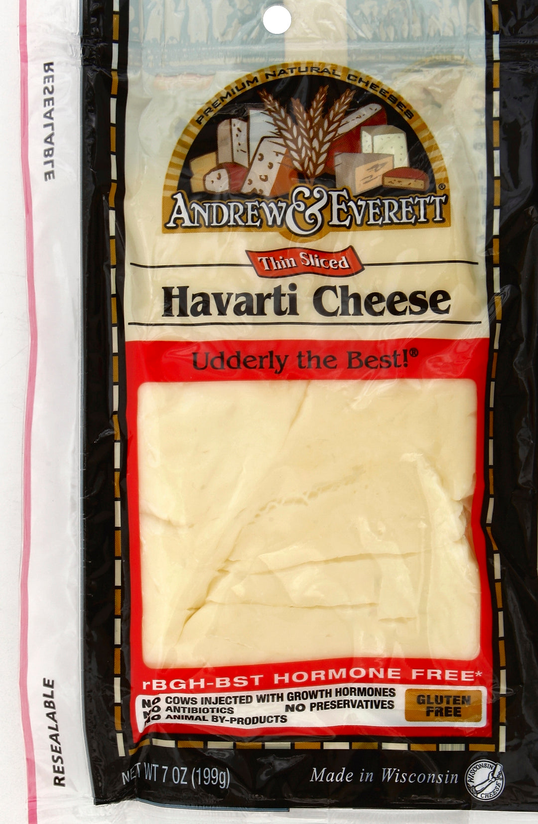 Andrew & Everett Cheese Havarti Sliced 12/7 Oz [UNFI #27848]