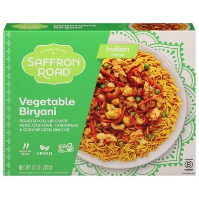 Saffron Road Vegetable Biryani 8/10 Oz [UNFI #79391]