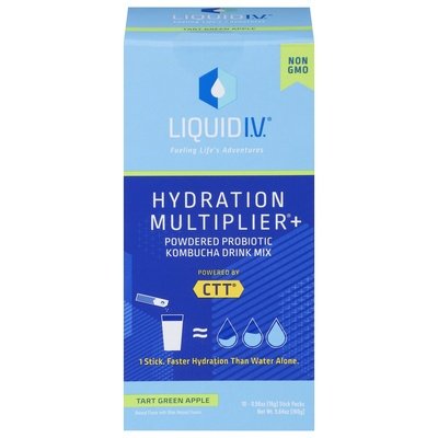 Liquid I.V. Apple Kombucha Drink Mix 10Ct 5.65 Oz [UNFI #03366]