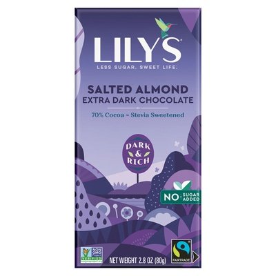 Lilys Dark Chocolate Salted Almond 12/2.8 Oz [UNFI #35297]