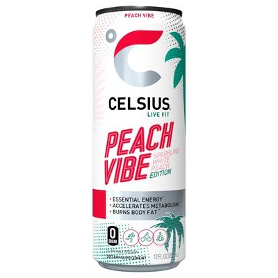 Celsius Sparkling Peach Vibe 12/12 Oz [UNFI #07281] T
