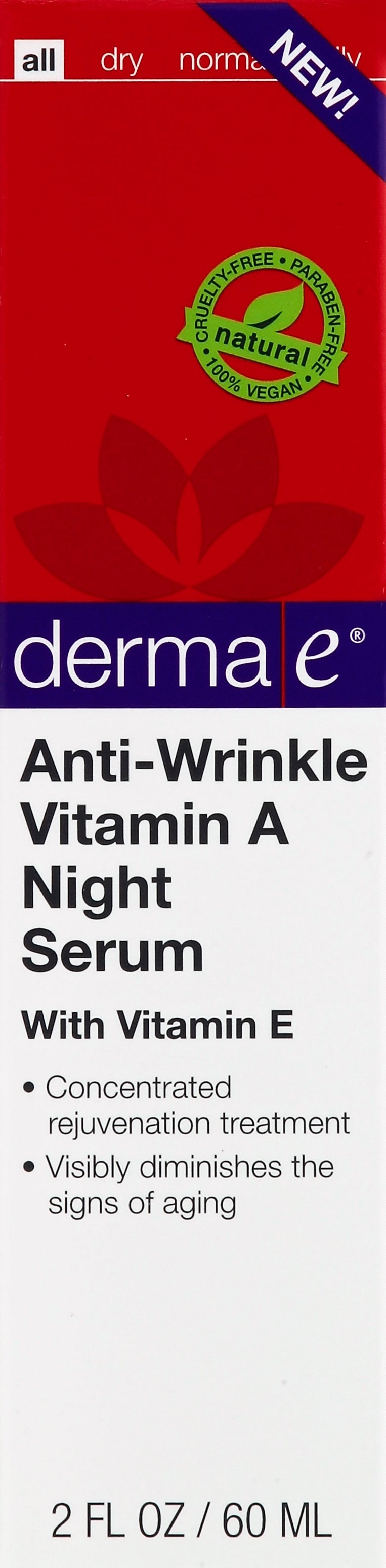 Derma E Vitamin A Night Serum 2 Oz [UNFI #87856] T